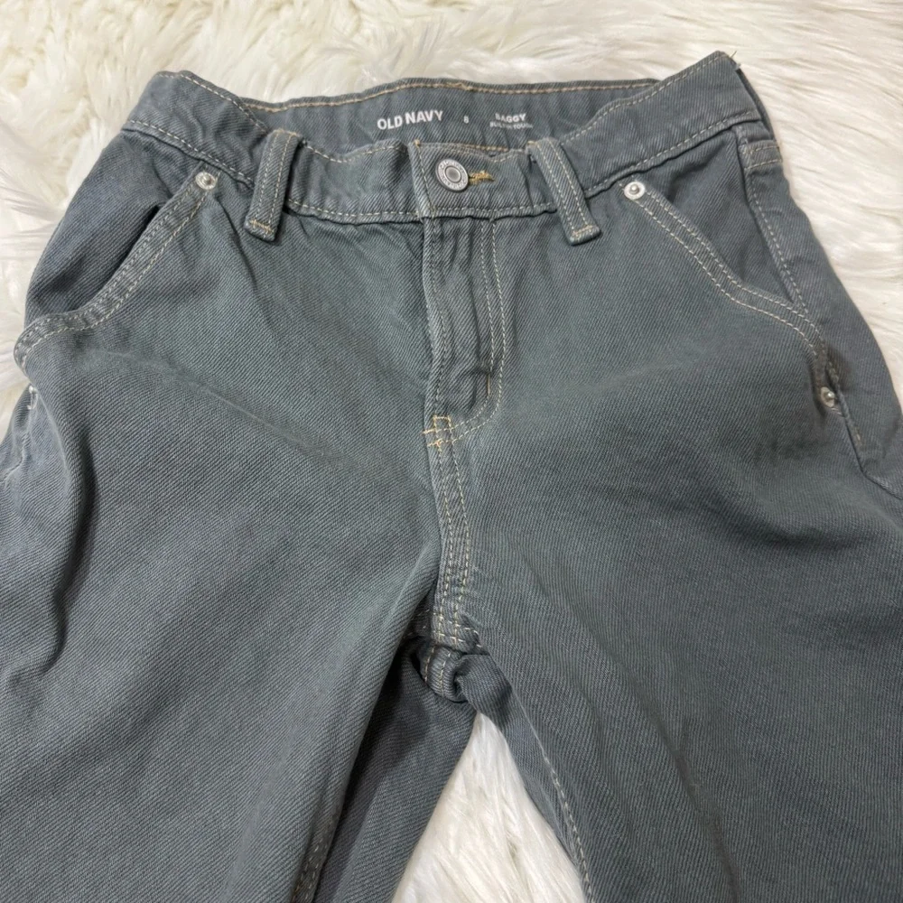 Old Navy Gray Baggy Jeans - Boys Size 8